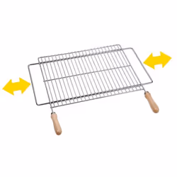 Sauvic - 02815 - Grille de Barbecue Universelle Inoxydable 60/70 x 40 cm