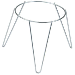Saturnia - Support Jardinière en Acier Zingué Blanc SV03060 Sauvic - ø 16 cm - Hauteur 22 cm - Épaisseur 5 mm - Fabrication Nationale