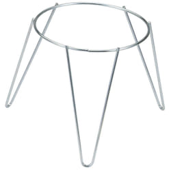 Saturnia - Support de jardinière en acier zingué blanc - ø 18 cm - Finition zinguée - Dimension ø 18 cm