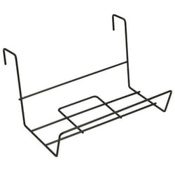 Saturnia - Support pour jardinière de balcon en acier plastifié noir 41x18 cm.