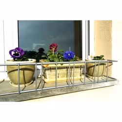 Support Fenêtre pour Pots à Fleurs Acier Extensible de 150 à 200 cm - Support d
