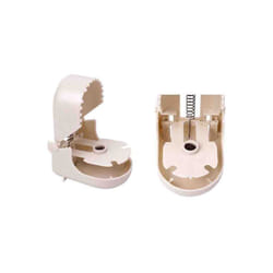 Sauvic - Piège à Souris en Plastique - Lot de 2 Pièges Beiges Efficaces - Format Compact 5x9,5x4cm