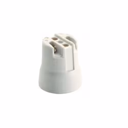 Douille en porcelaine série 678 avec bornes à vis, protection anti-rotation, évasée, protégée contre les chocs électriques, f ...