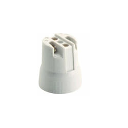 Douille porcelaine E27 4A 250V protection contre les chocs électriques sans support