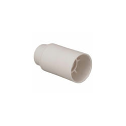 Douille E14 2A 250V corps lisse blanc