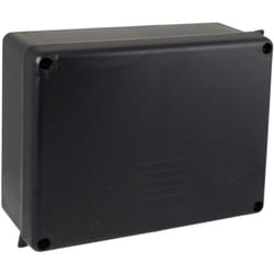 Boîte de dérivation rectangulaire Noire IP65 - 220 x 170 x 80 mm Solera
