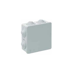 Solera - Boîte de connexion carrée étanche IP55 100x100x45mm avec couvercle clipsable et 7 cônes gris 615