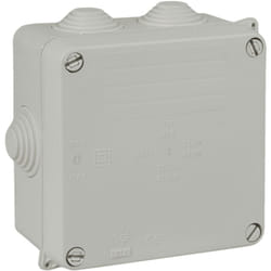 Boîte de dérivation carrée IP55 7 entrées - 100 x 100 x 55 mm Solera