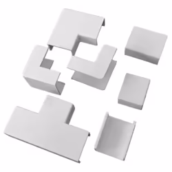 Kit Accessoires Canal De Câble 10/16mm: 2 Equerre Plate + 1 Coin Extérieur + 1 Intérieur + 1 Derivation T + 2 Raccordements E ...