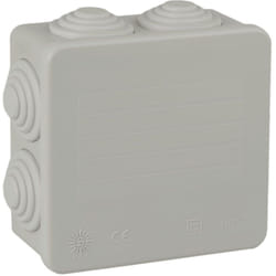 Boîte de dérivation carrée IP55 8 entrées - 80 x 80 x 35 mm Solera