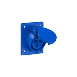 Solera - Socle industriel fond de cadre incliné 2P+T (16A 230V) IP44/IK09 7x8,5x8,5cm coloris bleu