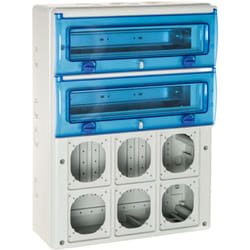 Solera - 1332pv6 Coffret étanche Ip65 Pour 6 Prises Industrielles à Composer - 2 Rangées De 16 Modules Indubox