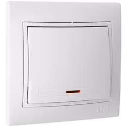 Bouton poussoir lumineux 10a 250v Couleur blanche. Contacts argent haute resistance a la casse. Connexion par vis. Indice de  ...