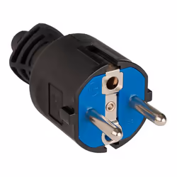 Fiche En Caoutchouc 16a 250v T/Tl Ip44 4,8mm Noir Collier De Câble Pliable Pour Une Connexion Facilement Terminale. Avec Syst ...