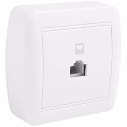 Prise Telephone Rj45 Cat 5e 74x72x28mm. Entrees Pour Canaux 10x12mm, 10x16mm Et 10x22mm. Trous De Terminaison. S. Mural Soler ...