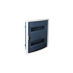 5250PFHGW Tableau électrique encastrable sur placo 28 modules - porte vitrée - 438x362x102mm