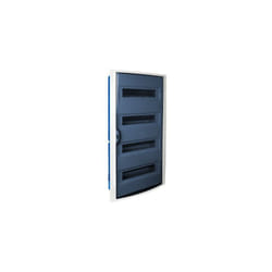 5270PFHGW Tableau électrique encastrable sur placo 56 modules - porte vitrée - 687x362x102mm