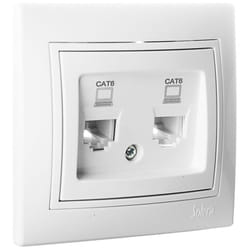 Double Prise De Données Rj4 Cat6 S.europa Solera Erp88/2u