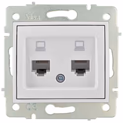 Double Prise De Donnees Rj4 Cat6 83x81mm Contacts Argent Haute Resistance A La Casse. Connexion Par Vis. S.Europa Solera Erp8 ...