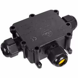 Boitier De Raccordement 3 Brins Pour Luminaires Ip68 Outdoor Black Series. 24a, 450vac T60. Terminal Gwt 650°C 3p Section 6mm ...