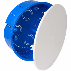 Boitier De Raccordement Et Derivation Pour Surfaces Creuses Ø150x46mm Couvercle Rond Avec Crochet Plastique Et Vis Centrale. ...