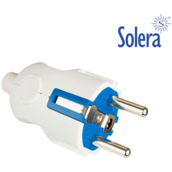 Plug 2P+T 16A 250V white Solera
