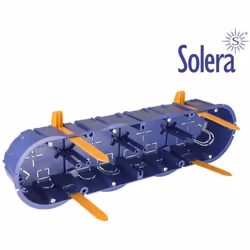 Boîte d'encastrement triple pour mur creux Solera. Boite universelle pour mécanismes sur poutres vides, avec fixation par bri ...