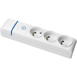 Solera - Multiprise Blanche interrupteur lumineux 3 prises 2P+T 16A