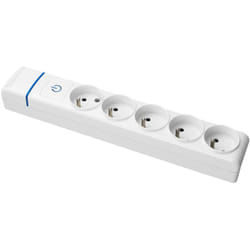 Solera - Multiprise Blanche interrupteur lumineux 5 prises 2P+T 16A