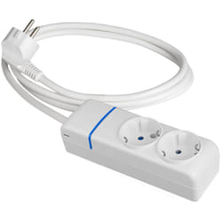 Solera - Extender With 2 2p+E Sockets, 16a 250v 1.5 m Cable H05vv-F 3g1.5mm². 8012p