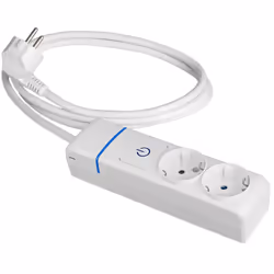 Max3680w. Avec Interrupteur Lumineux Bleu. 1,5m De Câble H05vv-F 3g1,5mm² Couleur Blanc. Ip20. Avec Trous Pour La Fixation Pa ...