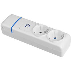 Solera - Boîte d'encastrement multiple 2 prises 2P+E 16A 250V avec interrupteur lumineux - Blanc - Polycarbonate - IP44