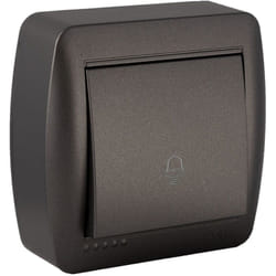 Bouton poussoir sonnette en saillie - Noir graphite - Solera