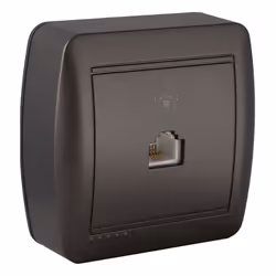 Solera - Prise Téléphone RJ11 - Série murale MUR84NGU Graphite