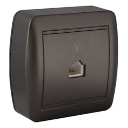 Solera - Prise Téléphone RJ11 - Série murale MUR84NGU Graphite