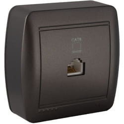 Solera - Prise RJ45 Cat 6 en saillie - Noir graphite
