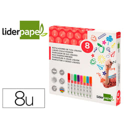 Liderpapel RT18 marqueur 8 pièce(s) Pointe ronde Couleurs assorties