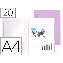 Liderpapel EC69, Project folder, A4, Violet, 310 mm, 230 mm, 10 mm