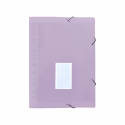Liderpapel FU38, Chemise à rabats, A4, Polypropylène (PP), Rose, Mat, Elastique