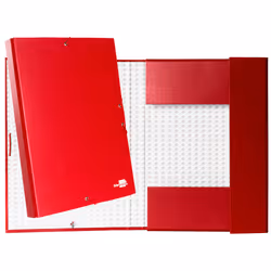 Liderpapel PY34 fichier Carton, PVC Rouge
