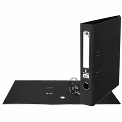 Liderpapel AY06, Project folder, A4, Polyvinyl chloride (PVC), Noir, Mat, Paysage