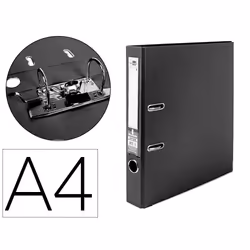 Liderpapel AY06 fichier Polyvinyl chloride (PVC) Noir A4