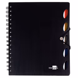 Liderpapel BE20, Monochromatique, Noir, A4, 100 feuilles, 80 g/m², Papier quadrillé