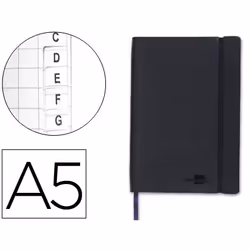 Liderpapel 36899 bloc-notes A5 120 feuilles Noir