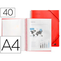 Liderpapel EC14 fichier Rouge A4