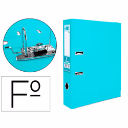 Liderpapel AY28 fichier Polyvinyl chloride (PVC) Bleu clair Folio