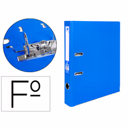 Liderpapel AY31 fichier Polyvinyl chloride (PVC) Bleu Folio