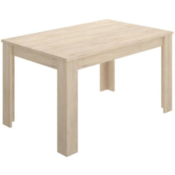Table repas " Kendra " - extensible - 140/190 x 90 x 78 cm - Blanc / Chêne