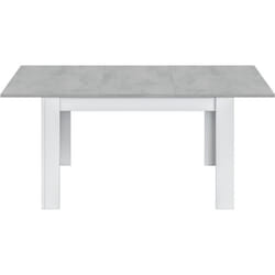 Table repas " Kenda " - extensible - 140/190 x 90 x 78 cm - Blanc / Gris