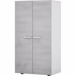 Meuble dentrée - meuble à chaussure - 2 portes - décor effet béton - L55 x  P36 x H103 cm - STAR